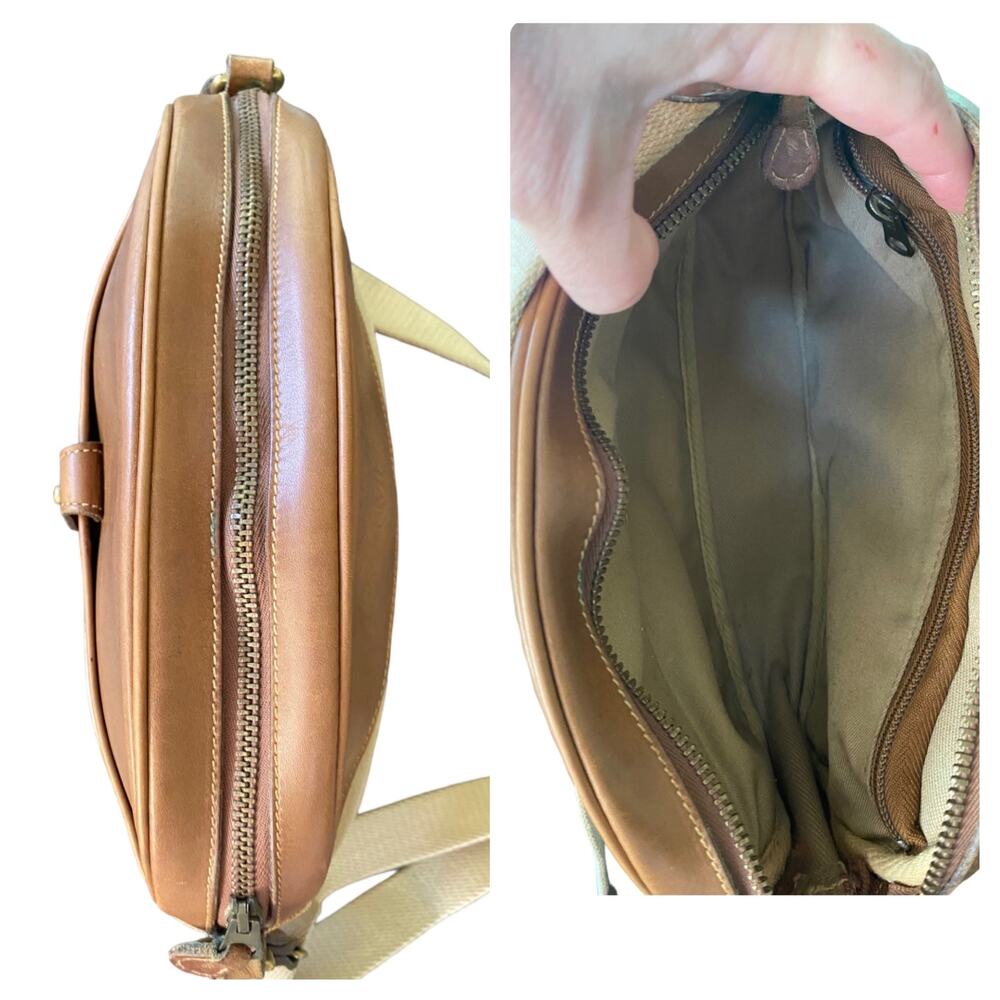 Vintage Ghurka Marley Hodgson Purser No. 76 Tan Canvas and Leather Crossbody - Picture 3 of 8